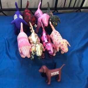 PINK Victoria's Secret Dogs 8 Plush 1 Hard Shell Baby Dog
